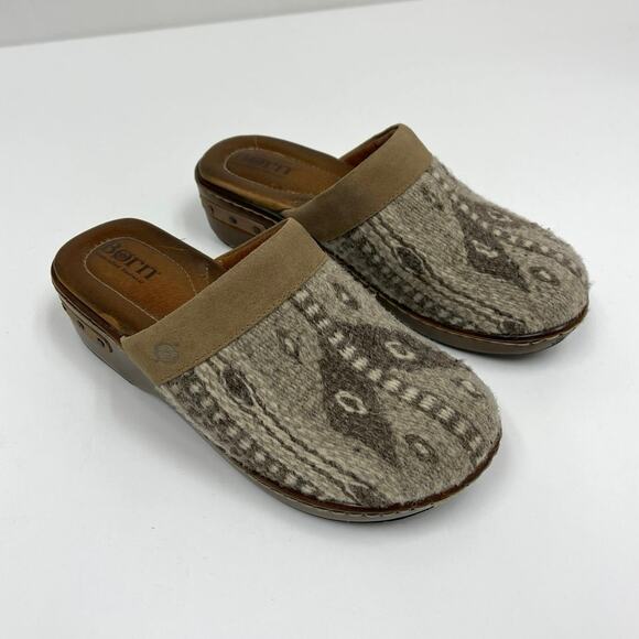 Born Bandy Birch Blanket Clogs Southwestern Textured Woven Tapestry Boho - W7/38 - Picture 12 of 12